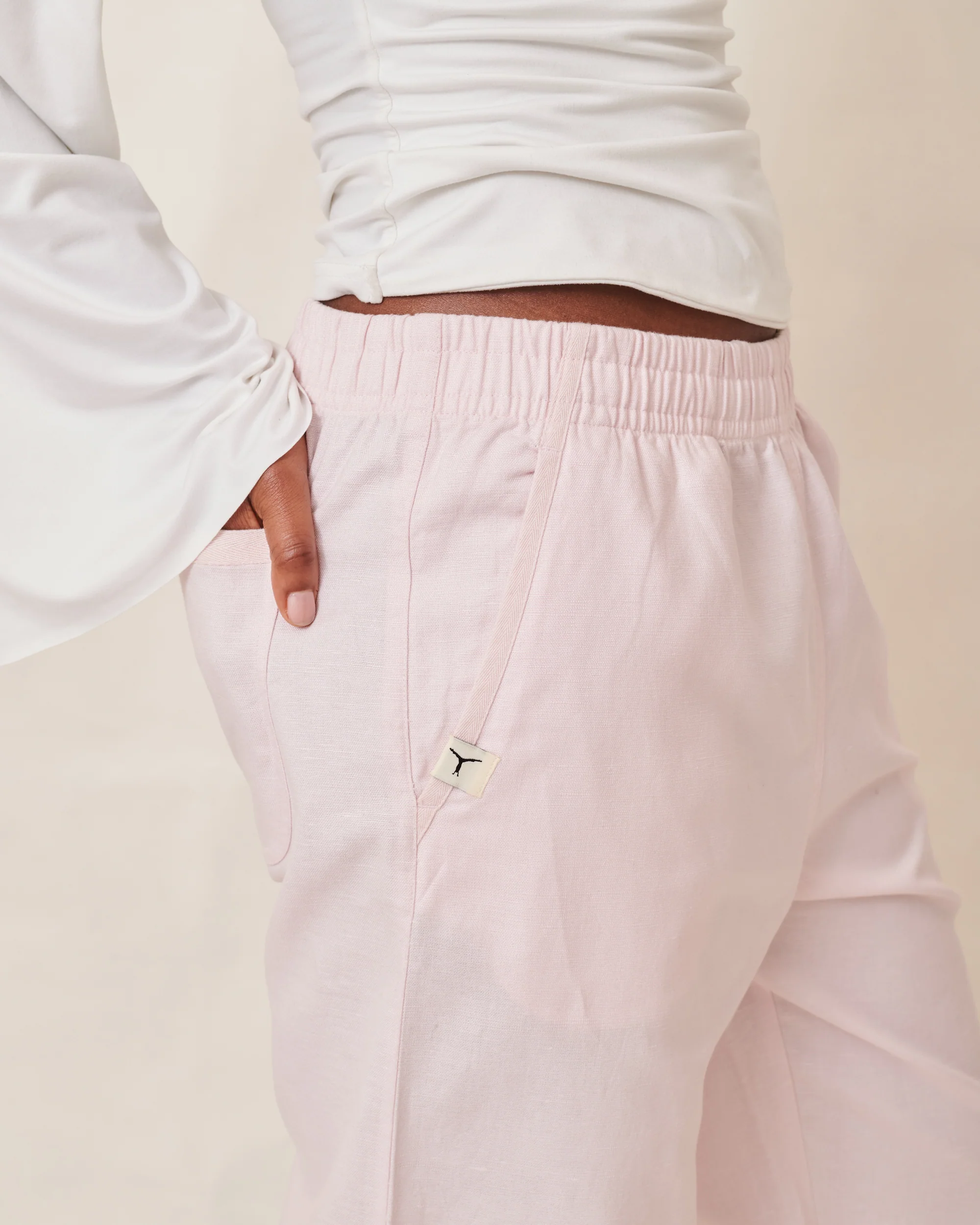 Pink & White Flipin' Linen Trouser - Image 10