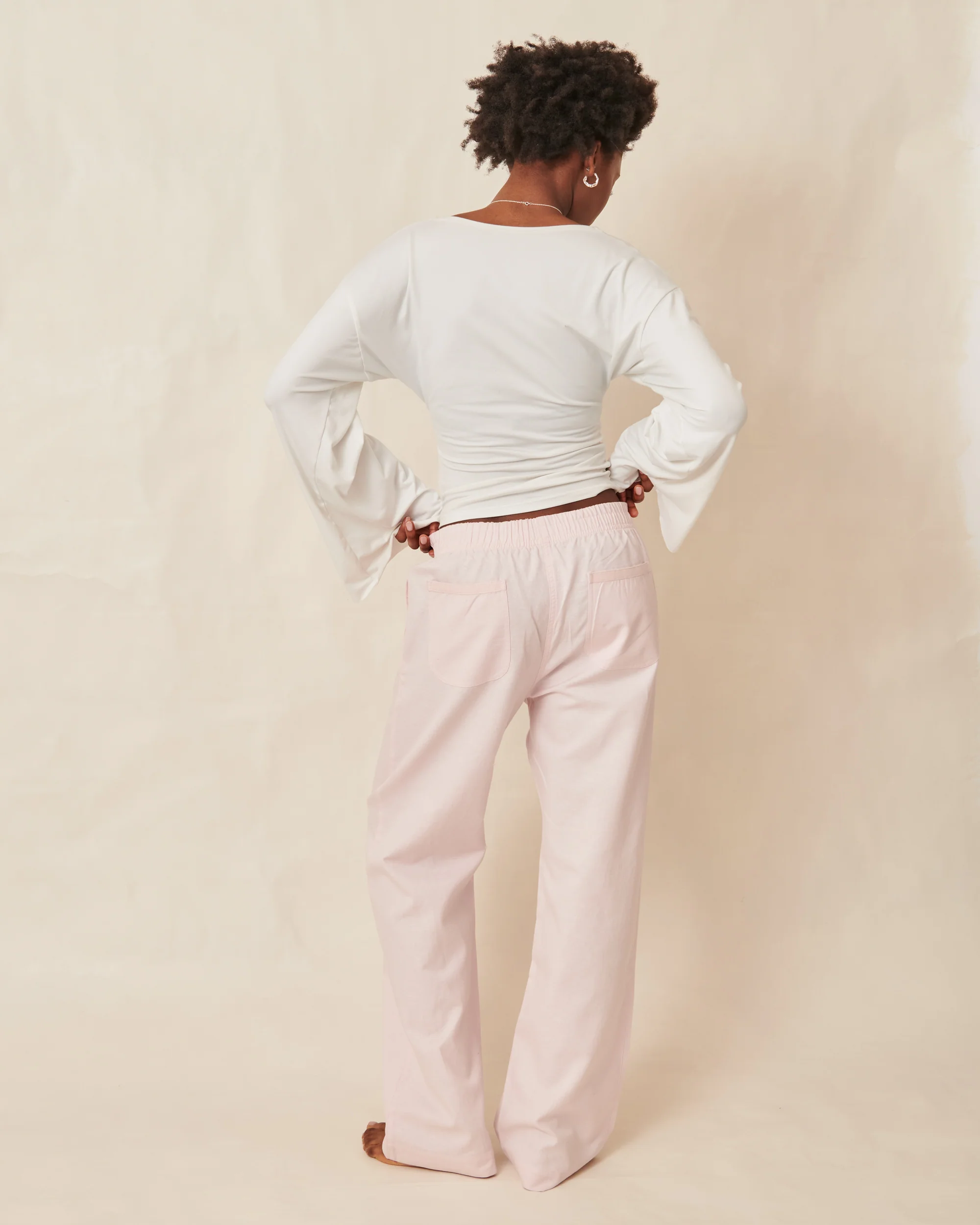 Pink & White Flipin' Linen Trouser - Image 5